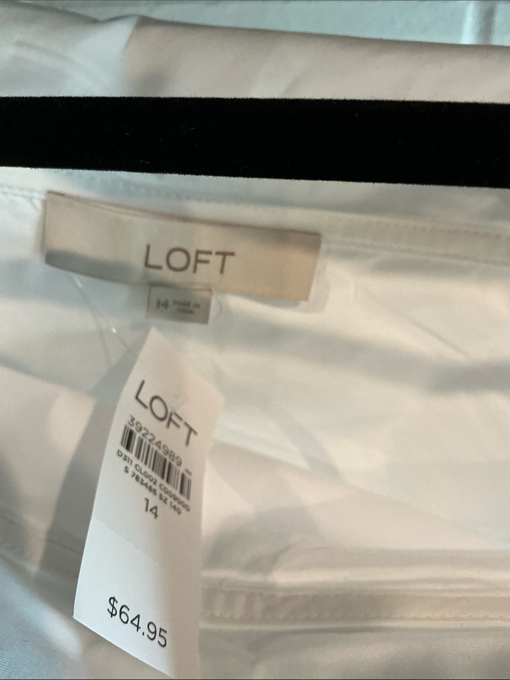 LOFT NWT drop shoulder tie sleeve blouse - Picture 4 of 7
